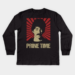 Prine Time Vintage Kids Long Sleeve T-Shirt